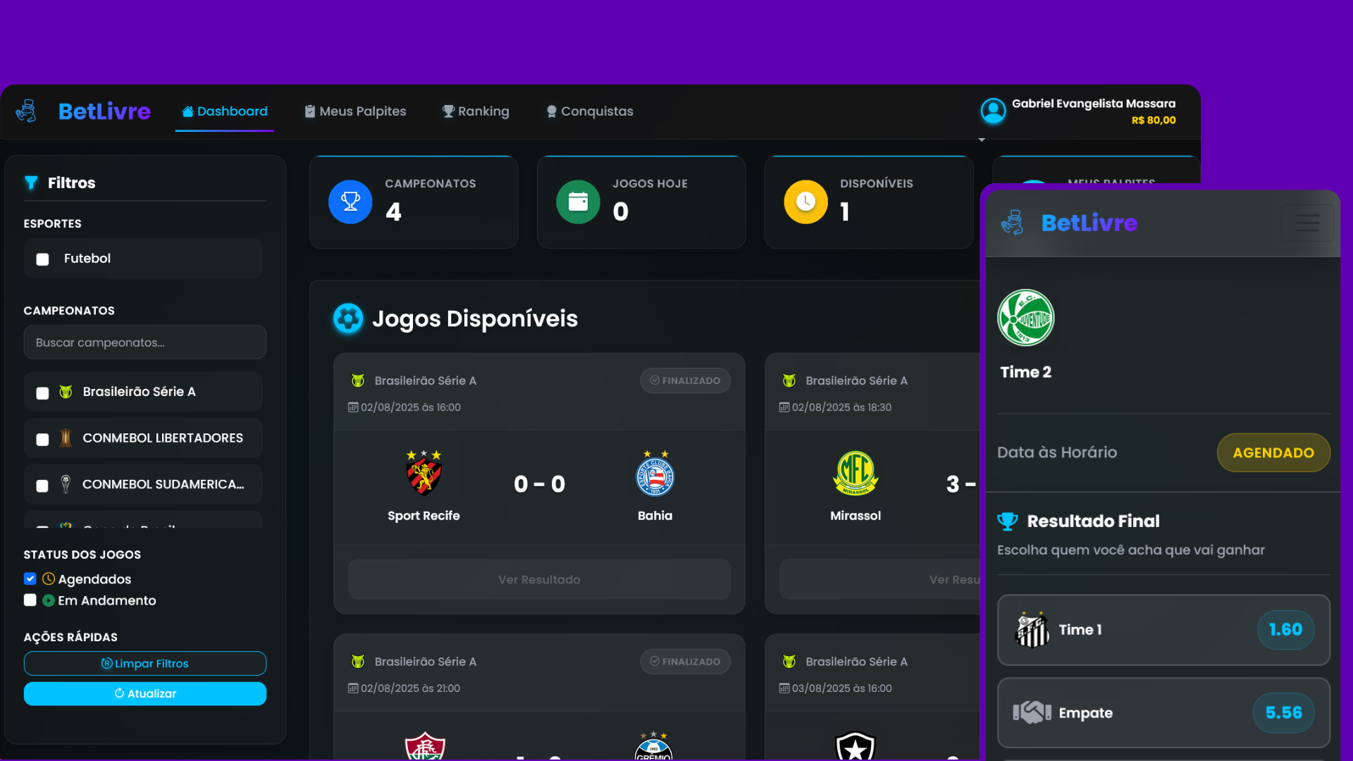 BetLivre - Plataforma de Apostas