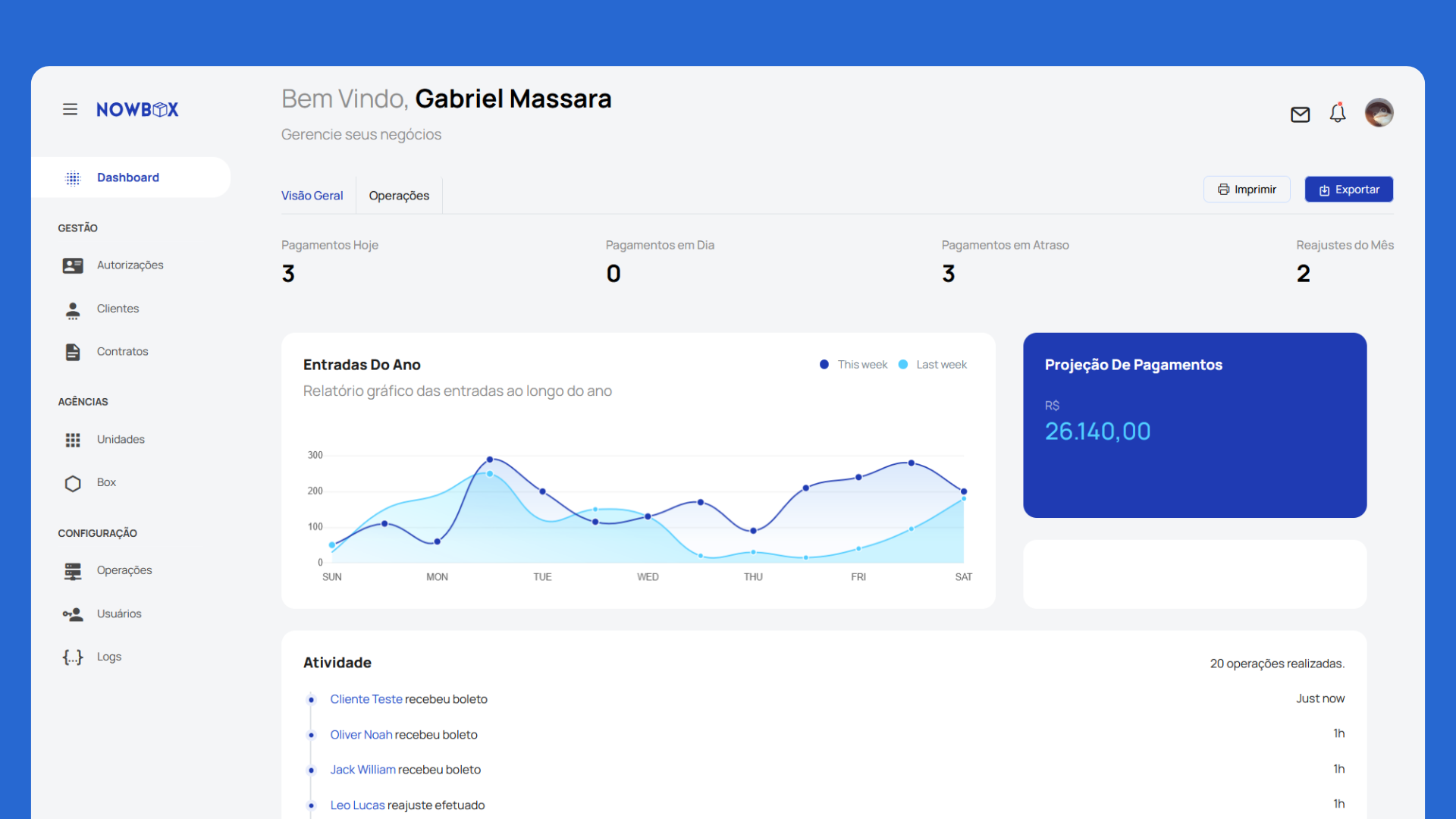 NowBox - Sistema de Self Storage